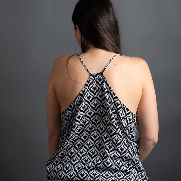 Black Patterned Tank Top by New York & Company - Picture 5 of 8